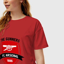 Футболка оверсайз женская FC Arsenal: The Gunners, цвет: красный — фото 2