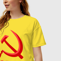 Футболка оверсайз женская СССР Логотип, цвет: желтый — фото 2