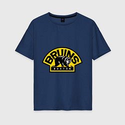 Футболка оверсайз женская HC Boston Bruins Label, цвет: тёмно-синий