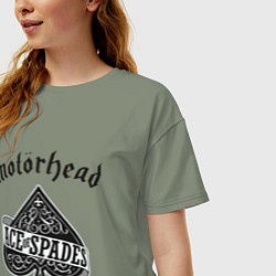 Футболка оверсайз женская Motorhead: Ace of spades, цвет: авокадо — фото 2