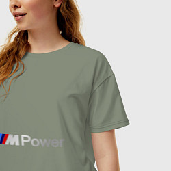 Футболка оверсайз женская BMW M Power, цвет: авокадо — фото 2