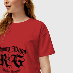 Футболка оверсайз женская Snoop Dogg: Gangsta, цвет: красный — фото 2