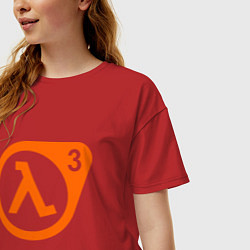 Футболка оверсайз женская Half-Life 3, цвет: красный — фото 2