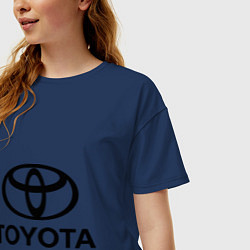 Футболка оверсайз женская Toyota Logo, цвет: тёмно-синий — фото 2