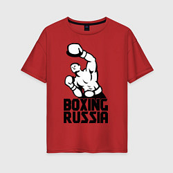 Женская футболка оверсайз Boxing russia