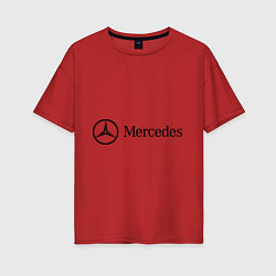 Женская футболка оверсайз Mercedes Logo