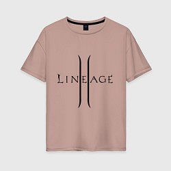 Футболка оверсайз женская Lineage logo, цвет: пыльно-розовый