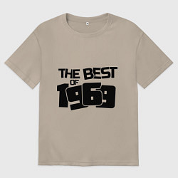Футболка оверсайз женская The best of 1969, цвет: миндальный