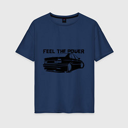 Женская футболка оверсайз Feel the power