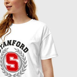 Футболка оверсайз женская Stanford University, цвет: белый — фото 2