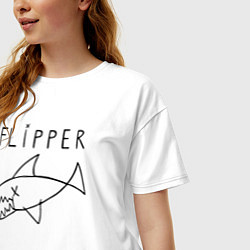 Футболка оверсайз женская Flipper, цвет: белый — фото 2