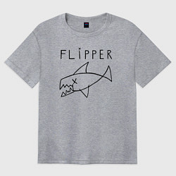 Футболка оверсайз женская Flipper, цвет: меланж