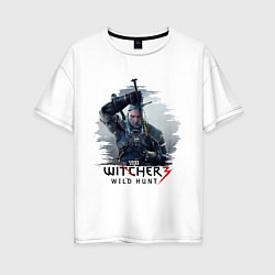 Футболка оверсайз женская The Witcher 3, цвет: белый