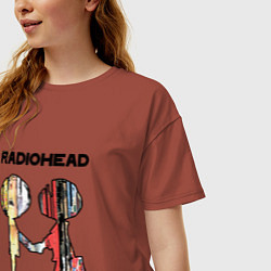 Футболка оверсайз женская Radiohead Peoples, цвет: кирпичный — фото 2