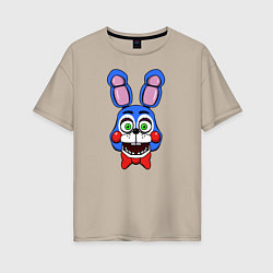 Футболка оверсайз женская Toy Bonnie FNAF, цвет: миндальный