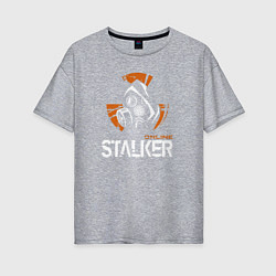 Футболка оверсайз женская STALKER: Online, цвет: меланж