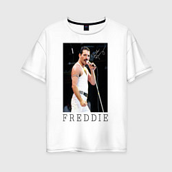 Футболка оверсайз женская Queen: Freddie, цвет: белый