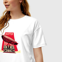 Футболка оверсайз женская LZ: Mothership, цвет: белый — фото 2