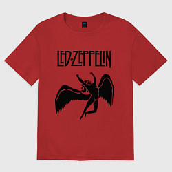 Женская футболка оверсайз Led Zeppelin Swan