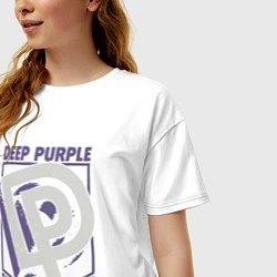 Футболка оверсайз женская Deep Purple: Smoke on the water, цвет: белый — фото 2