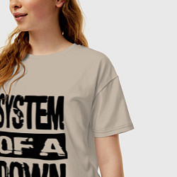 Футболка оверсайз женская System Of A Down, цвет: миндальный — фото 2