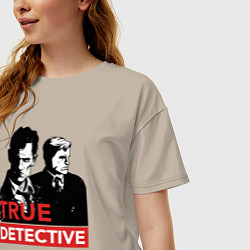 Футболка оверсайз женская True Detective, цвет: миндальный — фото 2