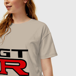 Футболка оверсайз женская Gtr, цвет: миндальный — фото 2