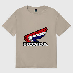 Футболка оверсайз женская Honda, цвет: миндальный