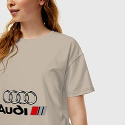 Футболка оверсайз женская Audi, цвет: миндальный — фото 2