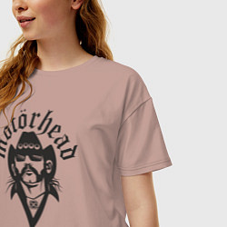 Футболка оверсайз женская Motorhead Rocker, цвет: пыльно-розовый — фото 2