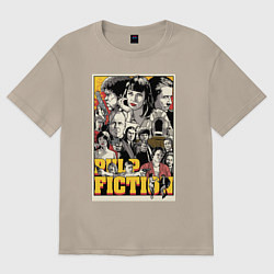 Футболка оверсайз женская Pulp Fiction Stories, цвет: миндальный
