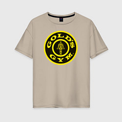 Футболка оверсайз женская Gold's Gym, цвет: миндальный