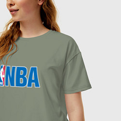 Футболка оверсайз женская NBA, цвет: авокадо — фото 2