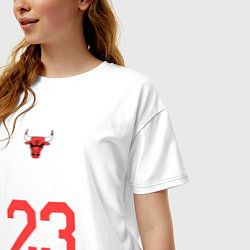 Футболка оверсайз женская Jordan 23, цвет: белый — фото 2