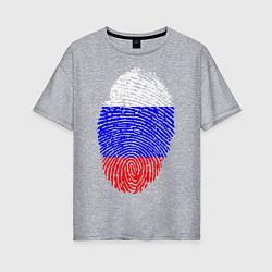 Женская футболка оверсайз Отпечаток России