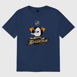 Футболка оверсайз женская NHL: Anaheim Ducks, цвет: тёмно-синий