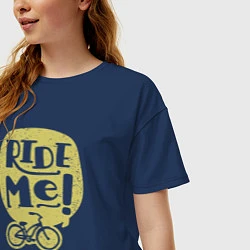 Футболка оверсайз женская Ride Me, цвет: тёмно-синий — фото 2