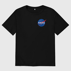 Футболка оверсайз женская NASA, цвет: черный