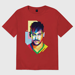 Футболка оверсайз женская Neymar: fun-art, цвет: красный