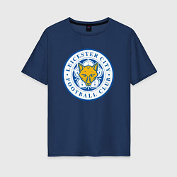 Футболка оверсайз женская Leicester City FC, цвет: тёмно-синий