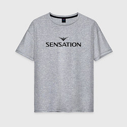 Женская футболка оверсайз Sensation