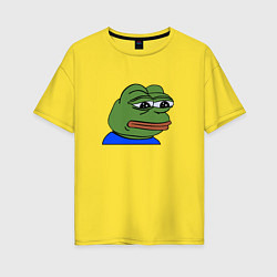 Женская футболка оверсайз Sad frog