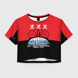 Футболка 3D укороченная женская Amsterdam t-shirt, цвет: 3D-принт