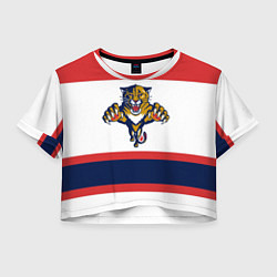 Футболка 3D укороченная женская Florida Panthers, цвет: 3D-принт