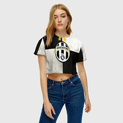 Футболка 3D укороченная женская Juventus FC, цвет: 3D-принт — фото 2