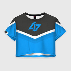 Футболка 3D укороченная женская CLG Uniform, цвет: 3D-принт