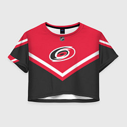 Футболка 3D укороченная женская NHL: Carolina Hurricanes, цвет: 3D-принт