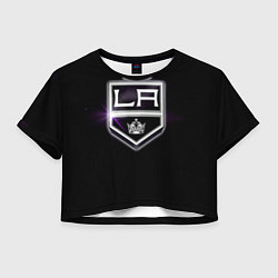 Футболка 3D укороченная женская Los Angeles Kings, цвет: 3D-принт