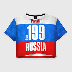 Футболка 3D укороченная женская Russia: from 199, цвет: 3D-принт