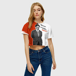 Футболка 3D укороченная женская Ваше слово, товарищ Маузер !, цвет: 3D-принт — фото 2